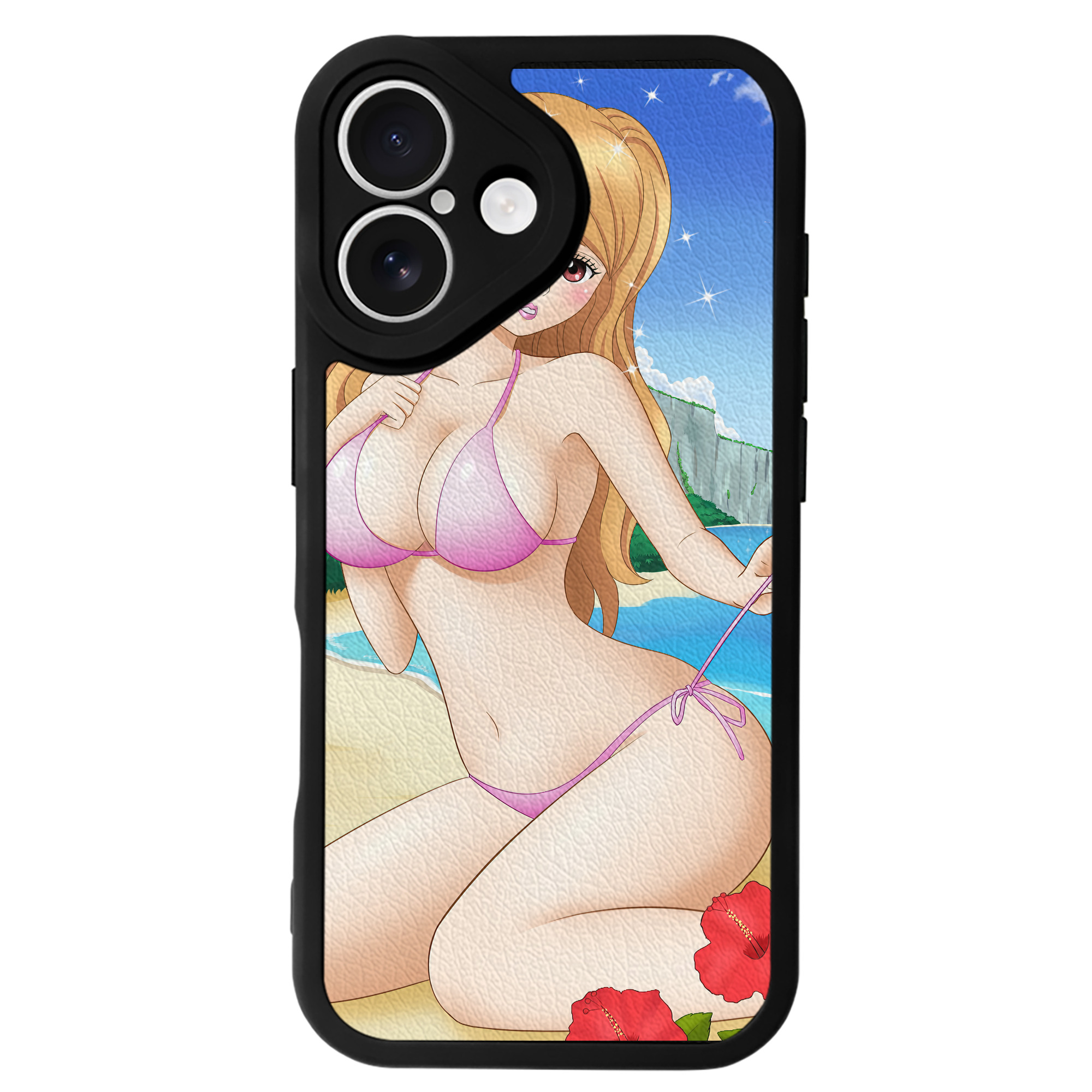（画像用） ワンピース ONE PIECE 【iPhone 16シリーズ対応】シリコンスマホケース（レザー調） 材質：シリコン